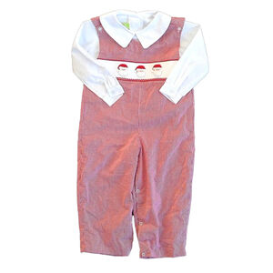 Classic Whimsy Boys Red Santa Romper size: 3T